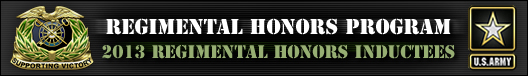 2013 Regimental Honors Inductees Banner