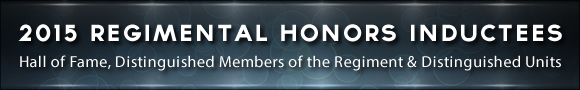 2015 Regimental Honors Inductees Banner