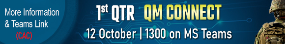 Banner advertisement for the 1st QTR QM Connect.