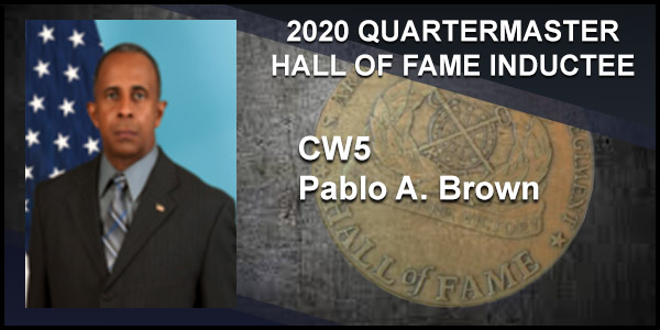 2020 Quartermaster Hall of Fame Inductee CW5 Pablo A. Brown