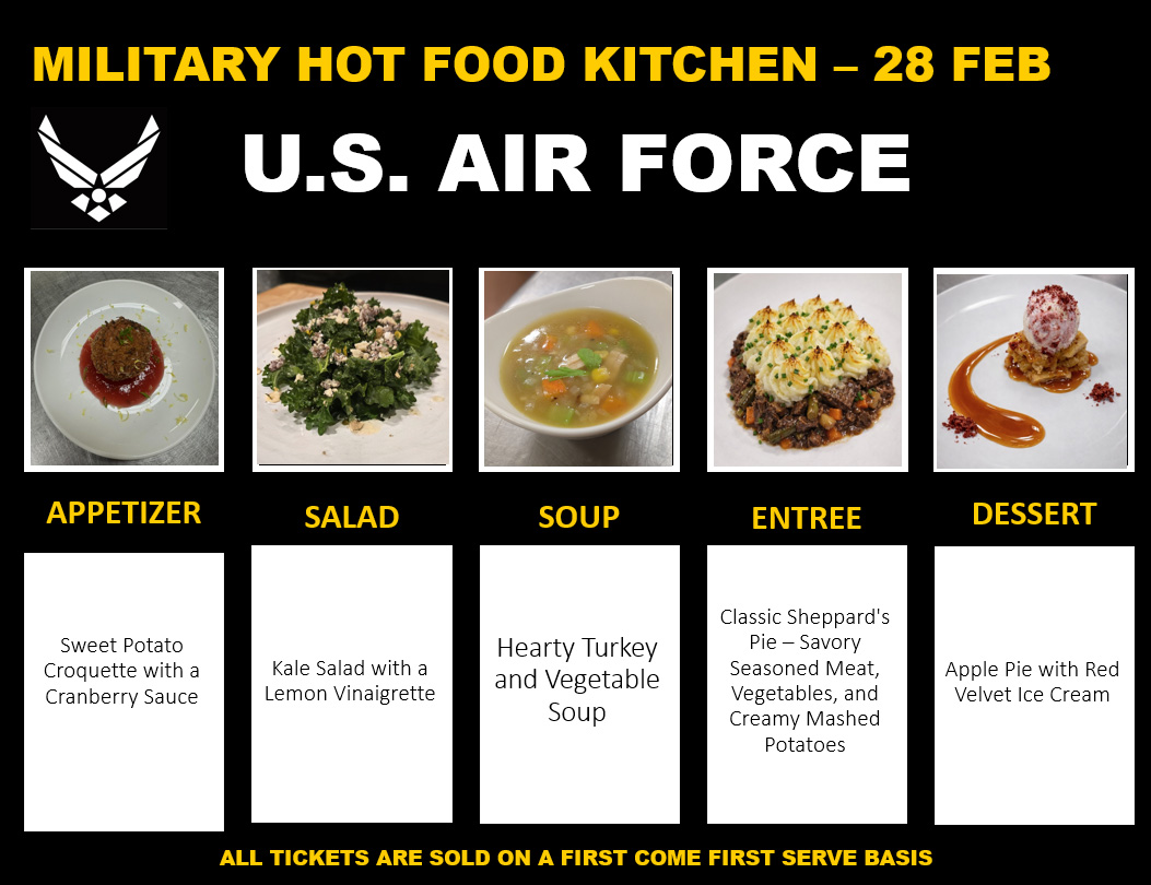 US Air Forces' February 28th Menu