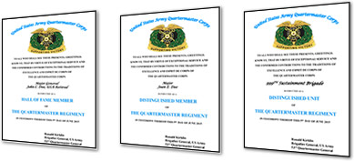 Regimental Honor Announcements